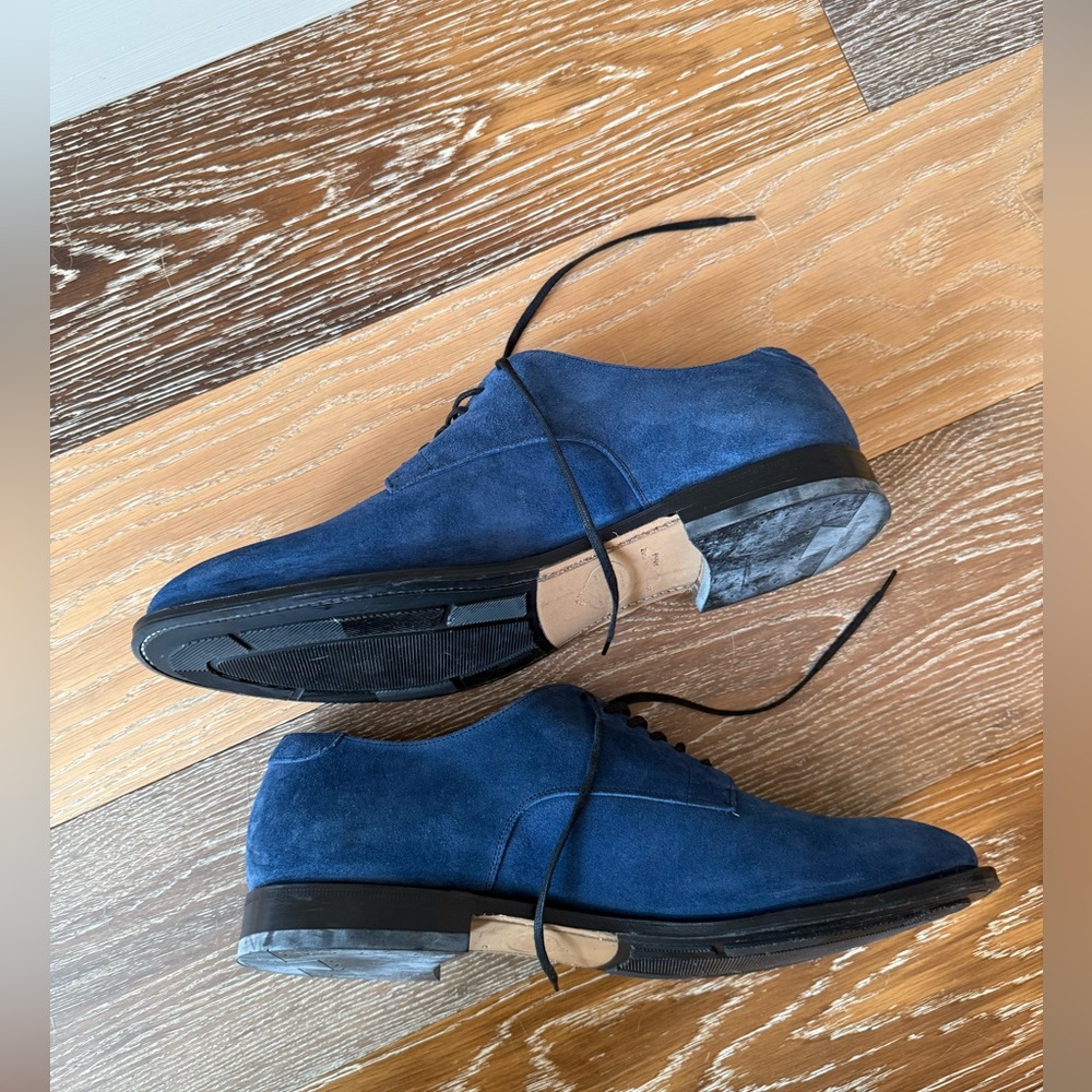 CHURCH'S blue Padstow Suede Derby Shoes - Picture 10 of 10